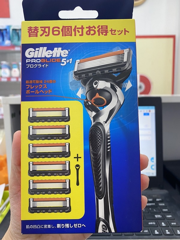 DAO CẠO RÂU GILLETTE PROGLIDE 5+1 NỘI ĐỊA NHẬT BẢN ( TẶNG KÈM 6 LƯỠI) - BỘ HỘP XANH